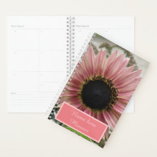 Pale Pink Sunflower Personalised Planner