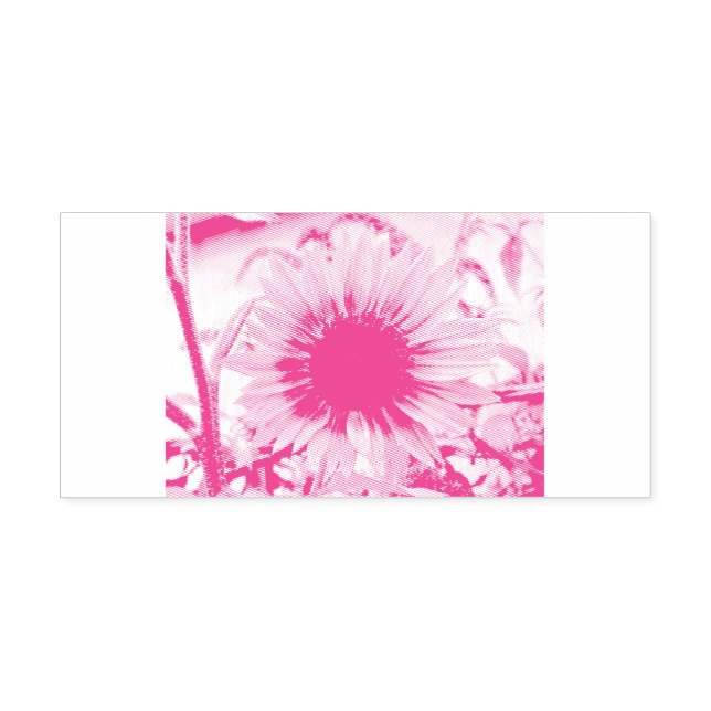 Pale Pink Sunflower Self-inking Stamp (Design)