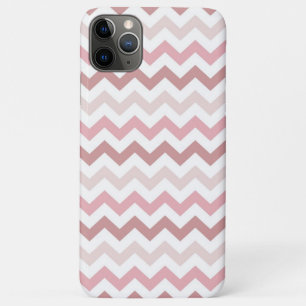 Pale Pink Zig Zag Chevrons Pattern iPhone 11 Pro Max Case