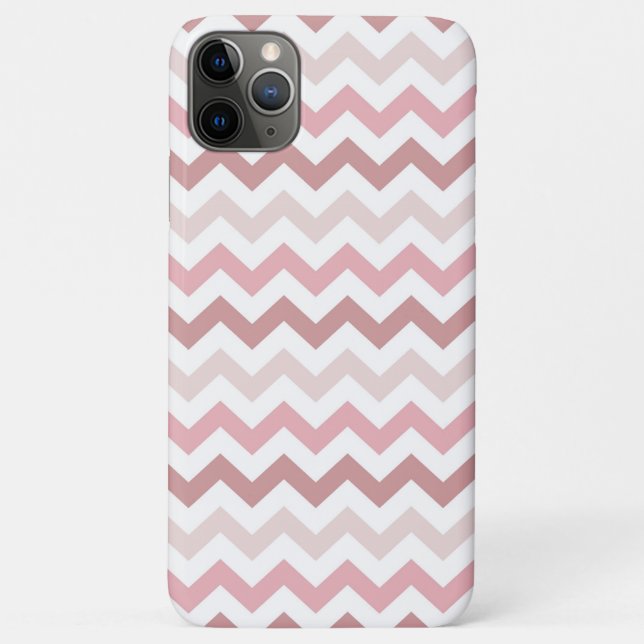 Pale Pink Zig Zag Chevrons Pattern Case-Mate iPhone Case (Back)