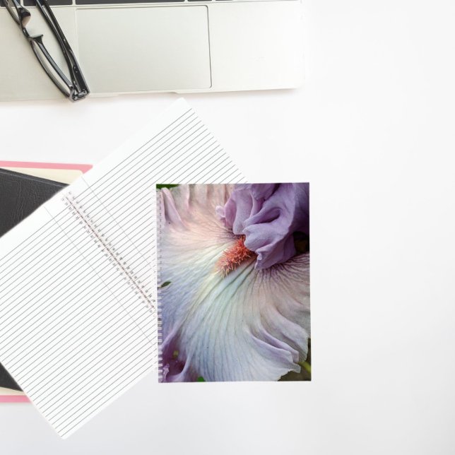 Pale Purple Beardless Irise Floral Notebook (In Situ)