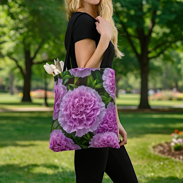 Pale Purple Carnations Tote Bag (Creator Uploaded)