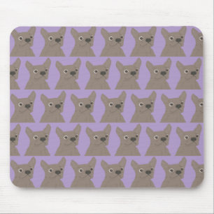 Pale Purple Dog Mouse Pad