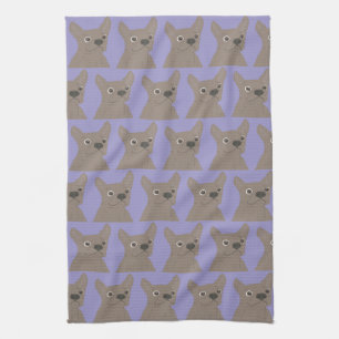 Pale Purple Dog Tea Towel
