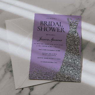 Pale Purple Elegance Bridal Shower Invitation
