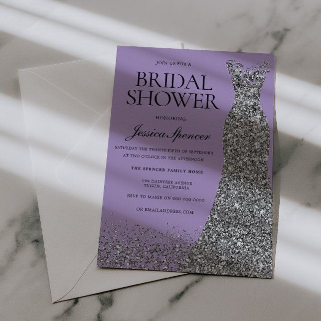 Pale Purple Elegance Bridal Shower Invitation (Creator Uploaded)