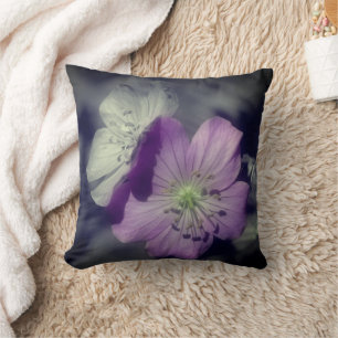 Pale Purple Geranium Flowers  Cushion