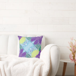 Pale Purple & Lemon Abstract Cushion