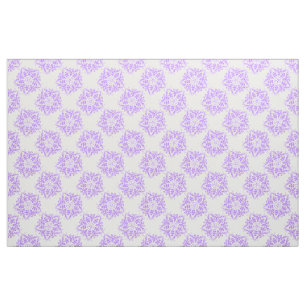 Pale purple mandala on white fabric