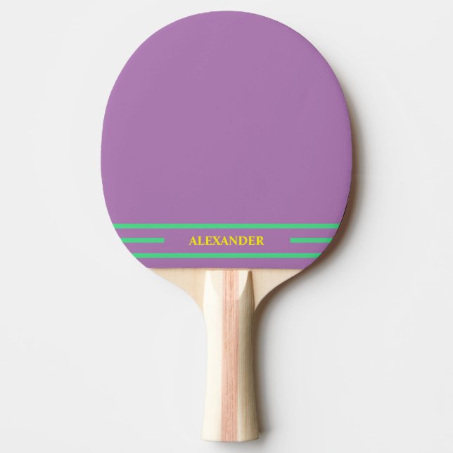 Pale Purple Monogrammed Ping Pong Paddle (Front)