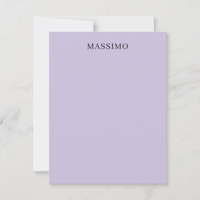 Pale Purple Professional Unique Classical Own Name (Front)