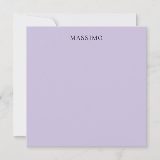 Pale Purple Professional Unique Classical Own Name (Front)
