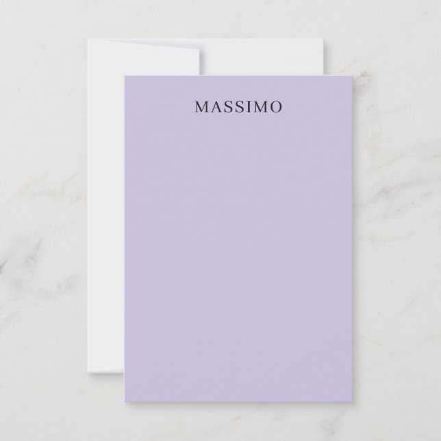 Pale Purple Professional Unique Classical Own Name Card (Front)