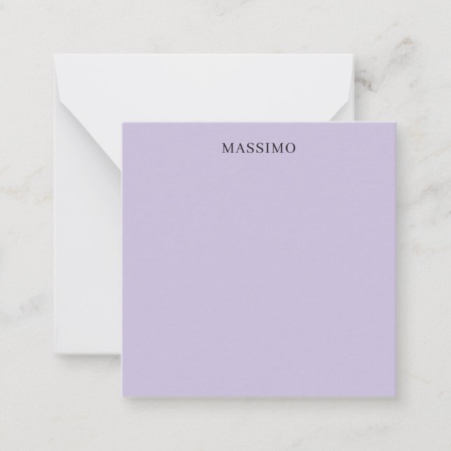 Pale Purple Professional Unique Classical Own Name Card (Front)