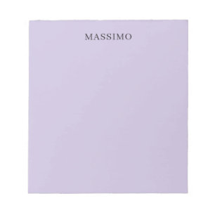 Pale Purple Professional Unique Classical Own Name Notepad