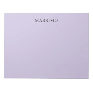 Pale Purple Professional Unique Classical Own Name Notepad