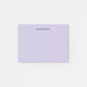 Pale Purple Professional Unique Classical Own Name Post-it Notes