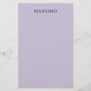 Pale Purple Professional Unique Classical Own Name Stationery
