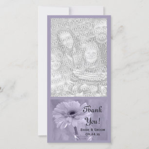 Pale Purple Tinted Daisy Wedding Thank You Card