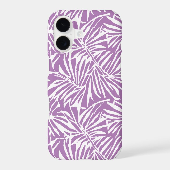 Pale Purple Tropical Leaf Repeating Pattern (Back)