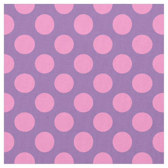 Pale Purple with Pink Polka-Dots Fabric (Close Up)
