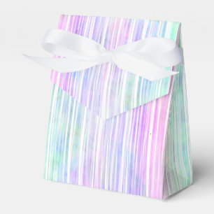 pale rainbow brush stroke stripes : favour box