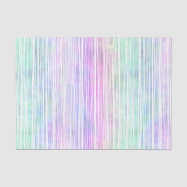 pale rainbow brush stroke stripes : tissue paper (Front)