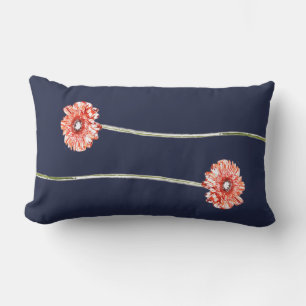 Pale Red Chrysanthemum Gerbera Flower Cushion