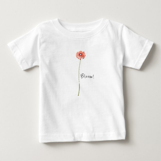 Pale Red Gerbera Flower Bloom! Toddler Hoodie Baby T-Shirt (Front)