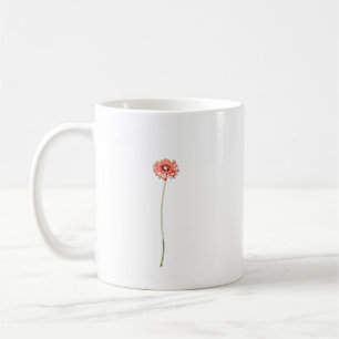 Pale Red Gerbera Flower Coffee Mug
