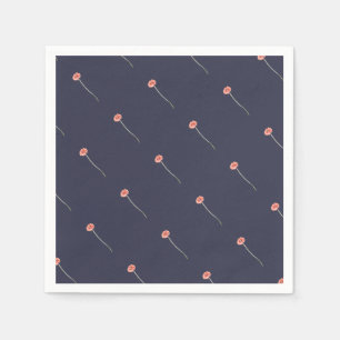 Pale Red Gerbera Flower Napkin