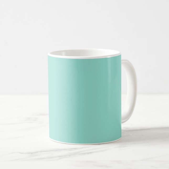 Pale Robin Egg Blue Solid Colour Coffee Mug (Front Right)