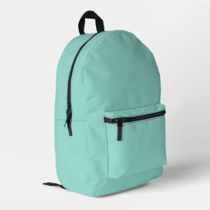 Pale Robin Egg Blue Solid Colour Printed Backpack