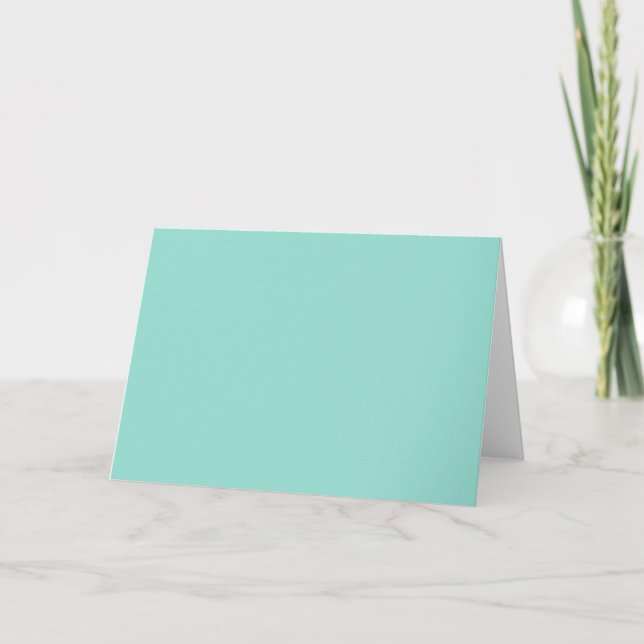 Pale Robin Egg Blue Solid Colour Thank You Card (Front)