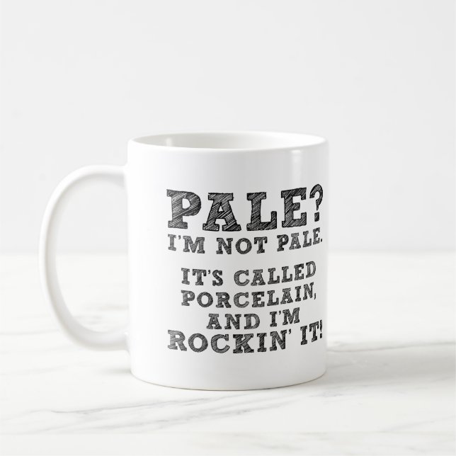 Pale Rockin' Porcelain Funny Mug (Left)