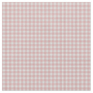 Pale Rose and white Checkered Plaid Fabric