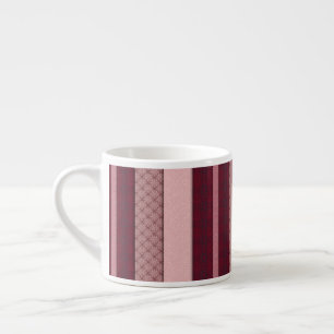 Pale rose & mahogany stripes AI art  Espresso Cup