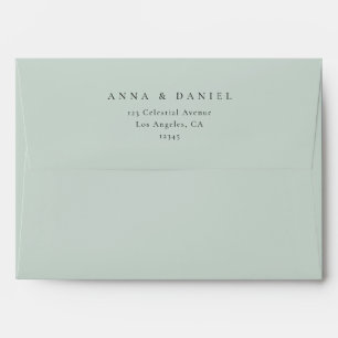 Pale Sage Green Coordinate Wedding Envelope