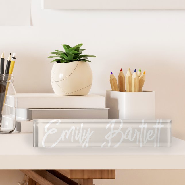 Pale Sand Beige Oversized Handwritten Script Nameplate (Creator Uploaded)