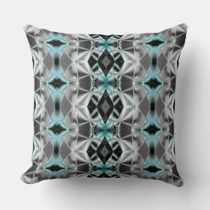 Pale silver to clear blue rapport in virtual style cushion