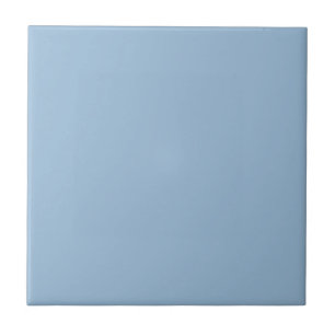 Pale Sky Blue Solid Colour Print Ceramic Tile