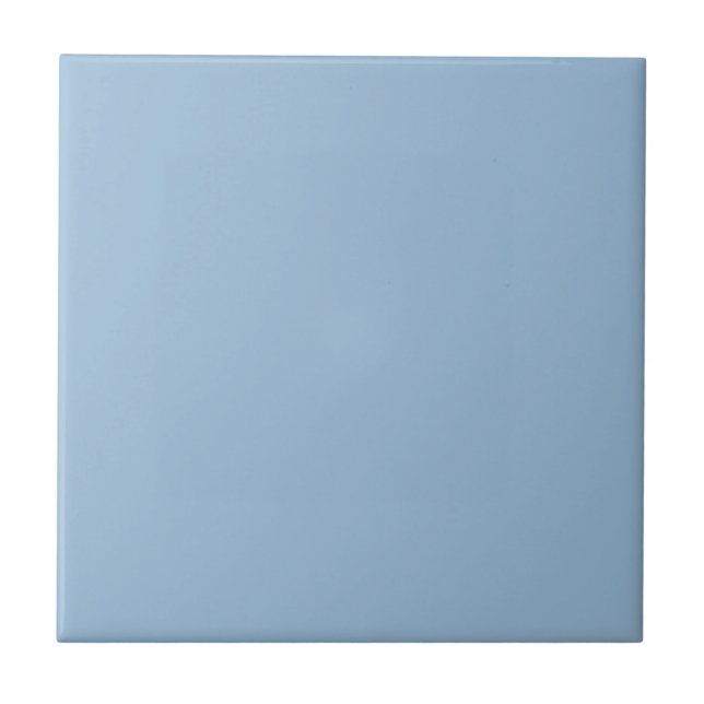 Pale Sky Blue Solid Colour Print Ceramic Tile (Front)