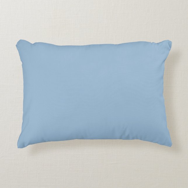 Pale Sky Blue Solid Colour Print Decorative Cushion (Front)