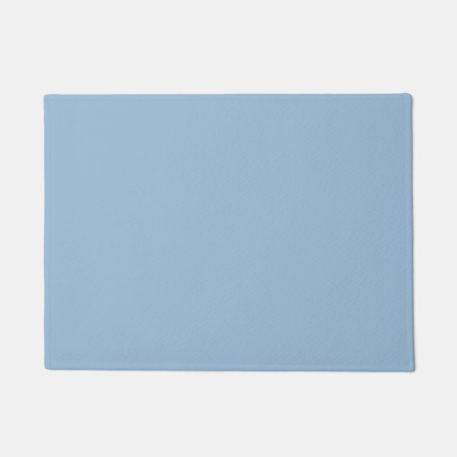 Pale Sky Blue Solid Colour Print Doormat (Front)