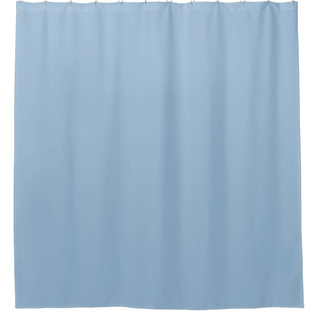 Pale Sky Blue Solid Colour Print Shower Curtain (Front)