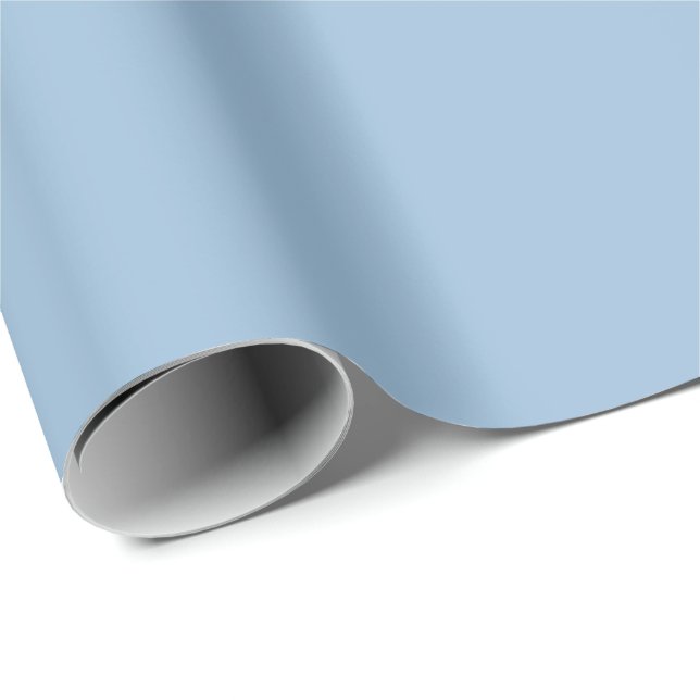 Pale Sky Blue Solid Colour Print Wrapping Paper (Roll Corner)
