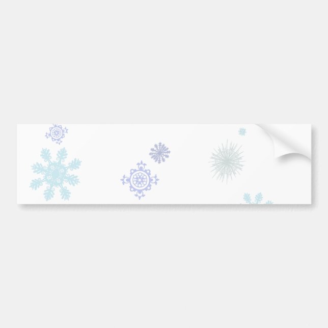 Pale Snowflakes Bumper Sticker (Front)