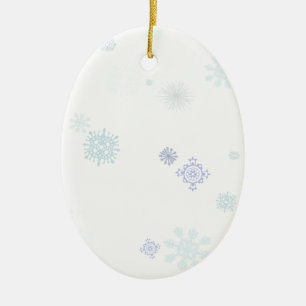 Pale Snowflakes Ceramic Tree Decoration