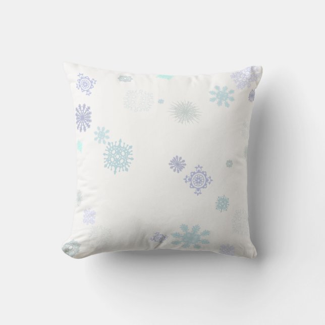 Pale Snowflakes Cushion (Front)