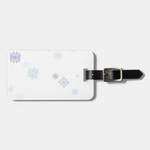 Pale Snowflakes Luggage Tag